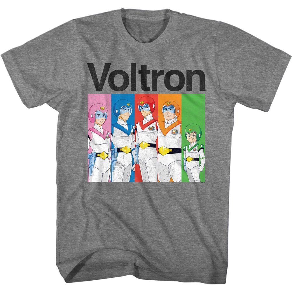 Voltron Color Blocks Short Sleeve Heather Adult T-shirt XXXXL