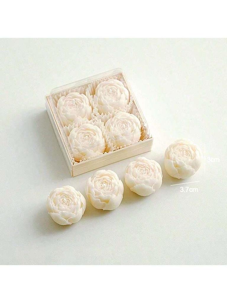 4pcs/Set Hand Made Rose Fragrance, Scented Candles, Hand Made Bouquet Candles,Home Decoration, Suitable For Valentine's Day Gift