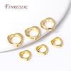 18K Gold Plated Heart Frame Beads Spacer Connectors Through Hole Bead Circle DIY Bracelet Earrings Beading Jewelry Making