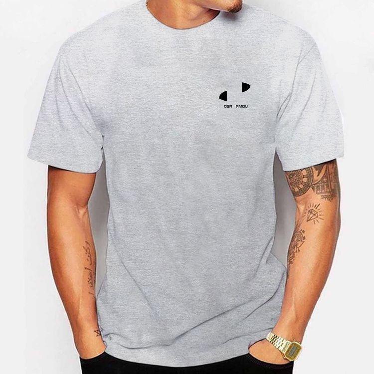 Men's Casual Top Fashion Versatile Short Sleeve Printed Pure Cotton T-Shirts Men’s