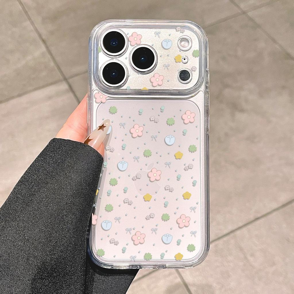 Fresh flower is suitable for Apple 17 mobile phone case iphone16promax cartoon 15plus new 14 all-inclusive.