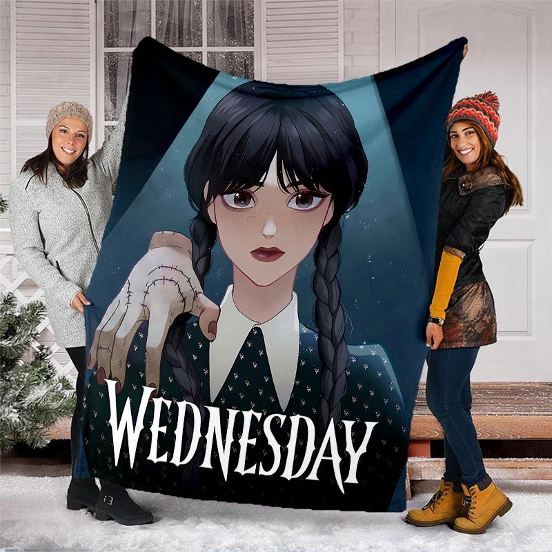 Wednesday Addams3 printed throw blanket—lightweight,soft,warm;versatile blanket for all seasons—perfect as &air-conditioning throw,nap blanket