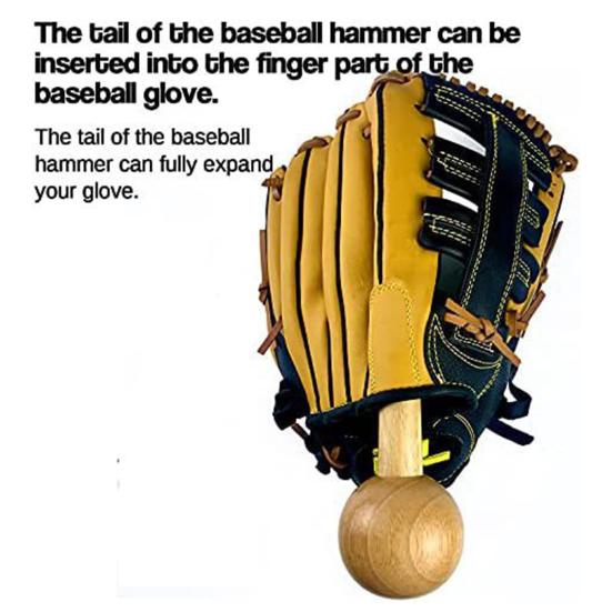 1 Set Round Stick Comfortable Grip Drop-resistant Non-cracking Exercise Wood Softball Baseball Glove