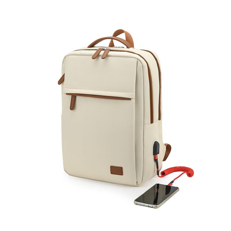 Versatile Large Capacity Color Block Business Travel Backpack