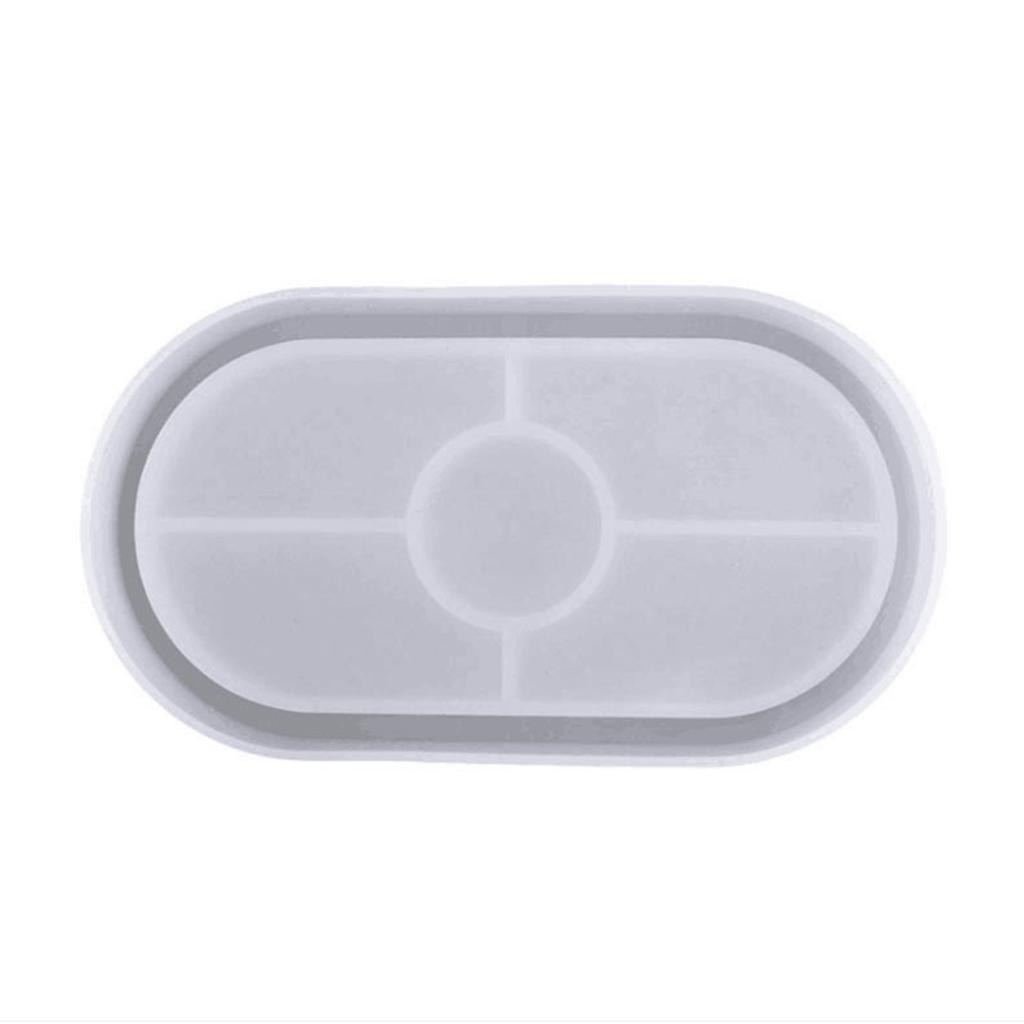 Kutilská forma podnosu Oválná silikonová podložka odlévání pryskyřice Formy na výrobu šperků Skladování šperků