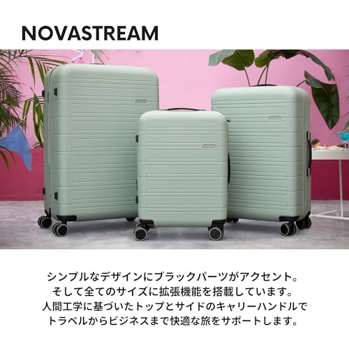 American Tourister Novastream Spinner 67 Suitcase, Medium Size, Expandable, Lightweight, 64L, 67cm, 3.6kg, Navy Blue