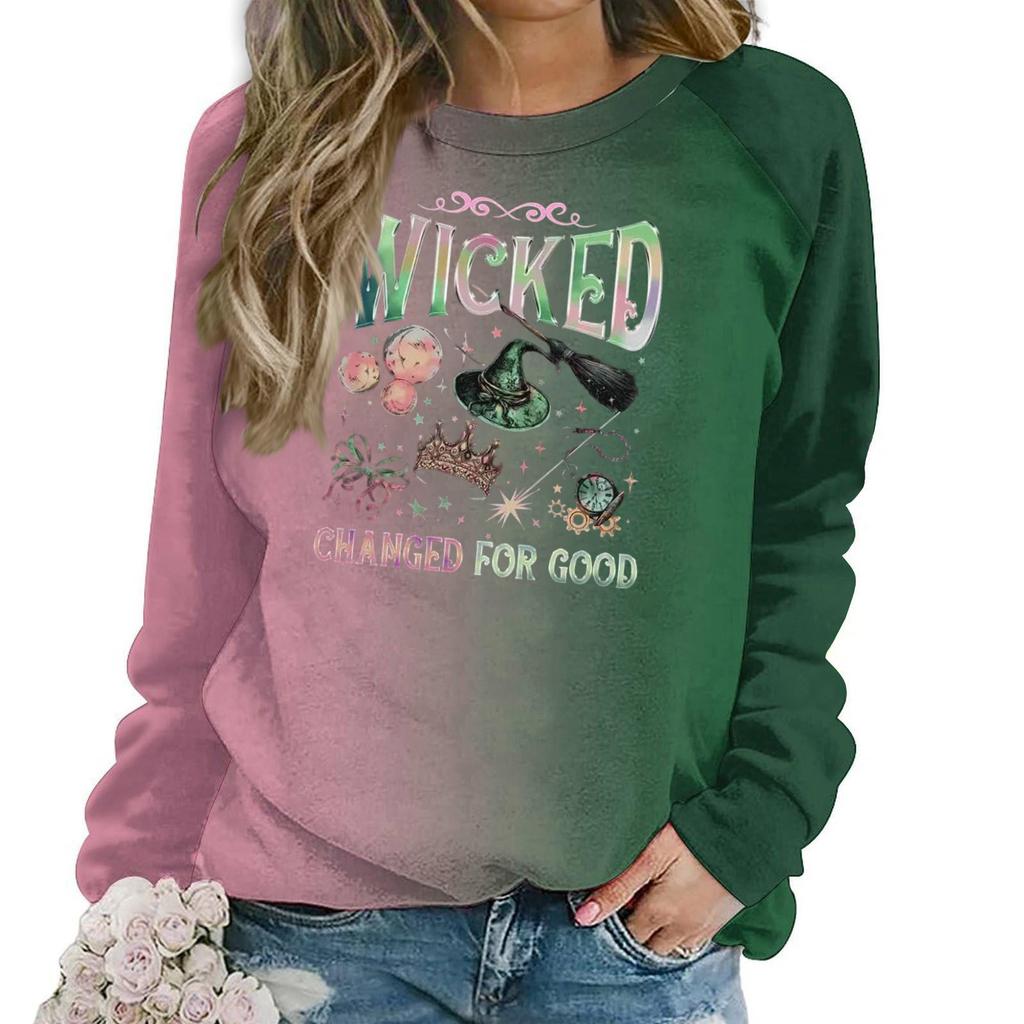 Women's Fashion Casual Long Sleeve Loose Printed Sweatshirt Top