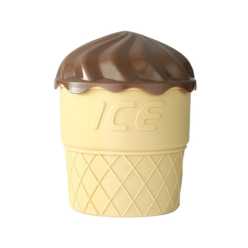 

Creative Ice Cream Double Layer Silicone Ice Bucket Drink Champagne Red Wine Beer Special Bucket Outdoor Icemaker Wine Bucket темно-коричневого кольору