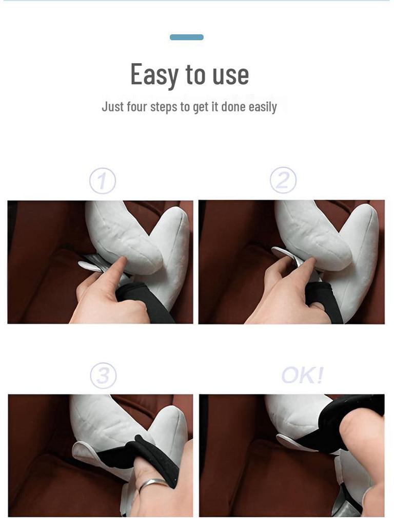 Banana-Shaped U-Shaped Neck and Head Support Pillow for Infant Strollers.