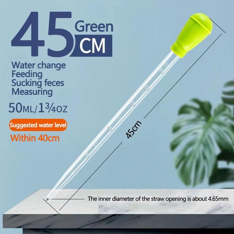 29cm/45cm Aquarium Siphon Long Pipettes for Fish Tank Coral Food Feeder Vacuum Cleaner for Aquarium Water Changer Cleaning Tool