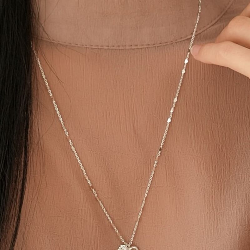 BELLOOGGI Frill heart necklace (50cm)