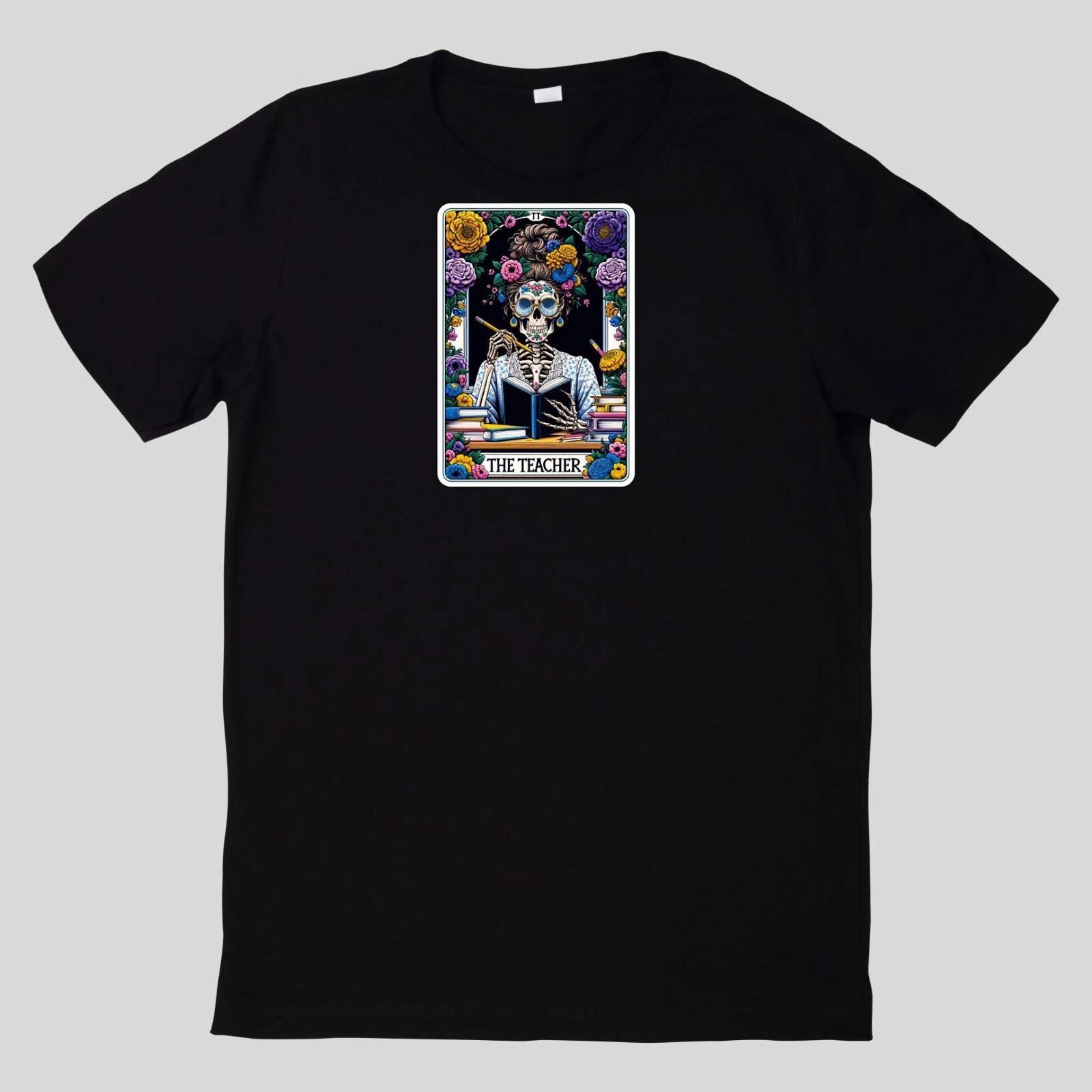 T-Shirt Lustige Skelett Tarot karte Baumwolle Fun Spaß Sprüche Lustig Cartoon XXXL