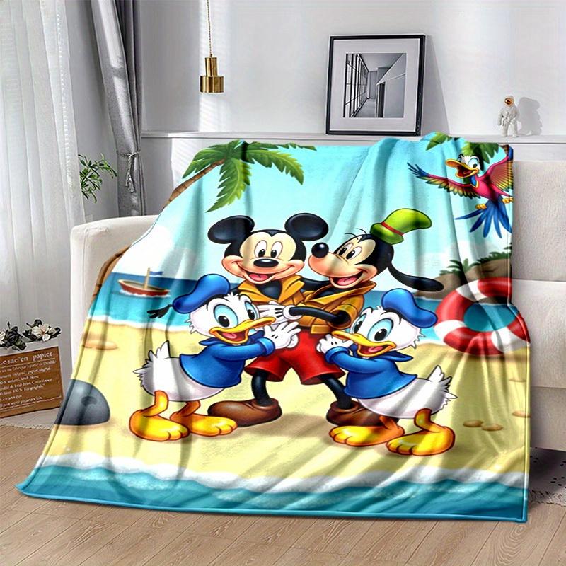1pc, Disney Friends Beach Adventure Blanket, Seasonal Universal, Home Decor, Blanket, Soft Flannel Throw Blanket, Versatile & Cozy for Bedroom, Living