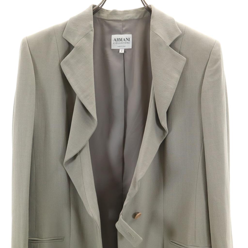 Armani Collezioni Made In Italy Tailored Jacket 40 Light Gray Women Used