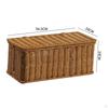 RattanCordHider Box BasketLike Lidded Cable Desktop Power Board Cover Double Opening