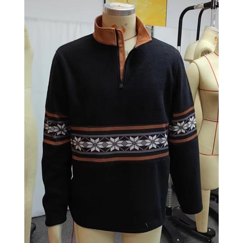 Talla grande otoño superventas sudadera de invierno para hombre con estampado geométrico tribal retro tops casuales en stock