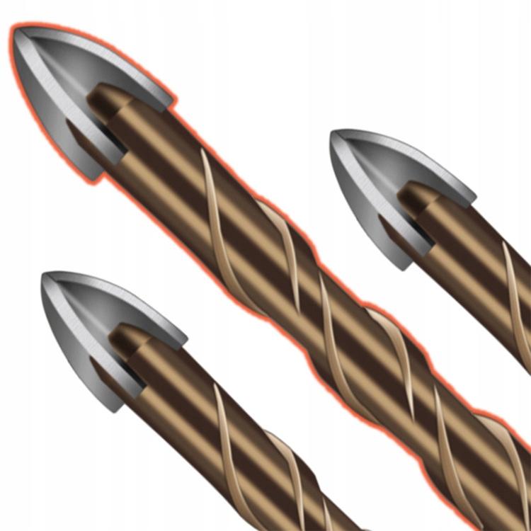 Set of spiral drill bits for glass, tiles, ceramics, 7 pcs., 3-12 mm