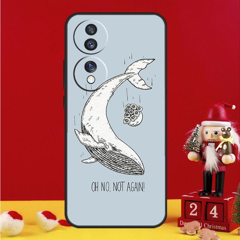 Cartoon Whale Case For Honor Magic 5 6 7 8 Pro Honor 200 400 50 70 90 Lite X8b X8c X9a X9b X9c Win RT Cover