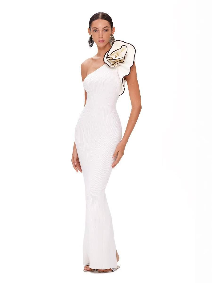 

Elegant Sparkly Slimming Spaghetti Strap Bandage Evening Dress for 2025 Christmas Event Medium білий