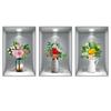 3D Effect Potted Triptych Posters Hallway Staircase Decorative Painting Hotel Restaurant Wall Plant Stickers