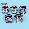Animal Theme Pin Cartoon Raccoon Brooch Pin, Decorative Enamel Badge, Alloy Easy to Use Lapel Pins for Jackets Backpacks Hats Scarves