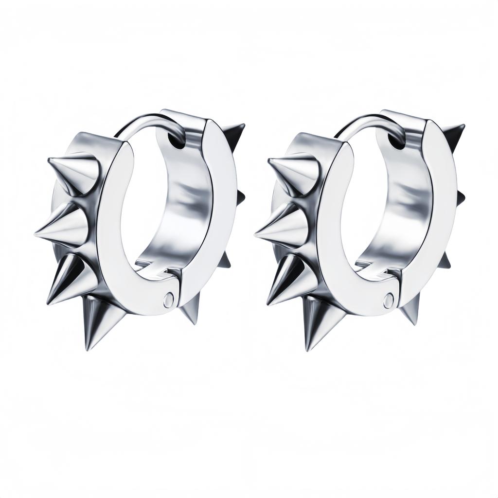 Stainless Steel Dangle Hanging Pendant Drop Earring for Woman Man Minimalist Punk Spike Piercing Ear Jewelry New In Accessory