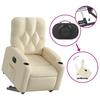 Electric Recliner Chair with Rising Function Cream Fabric