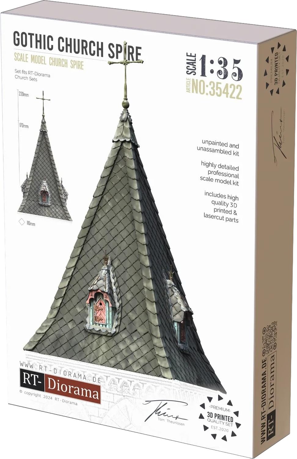 

RT Diorama Gothic Church Spire Diorama Scenery Model Kit RTD35422 1/35 (Scenery)