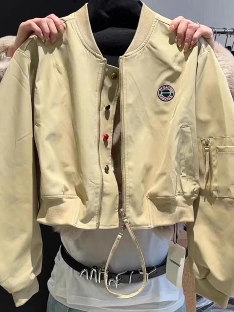2025 Trendy Women's Casual Baseball Jacket - High-End, Age-Reducing, Stylish Short Coat for Spring/Autumn