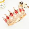 Full Circle Crown Tiara Colorful Baroque Retro Full Diamond Jewelry Wedding Accessories Crown Bridal Crown