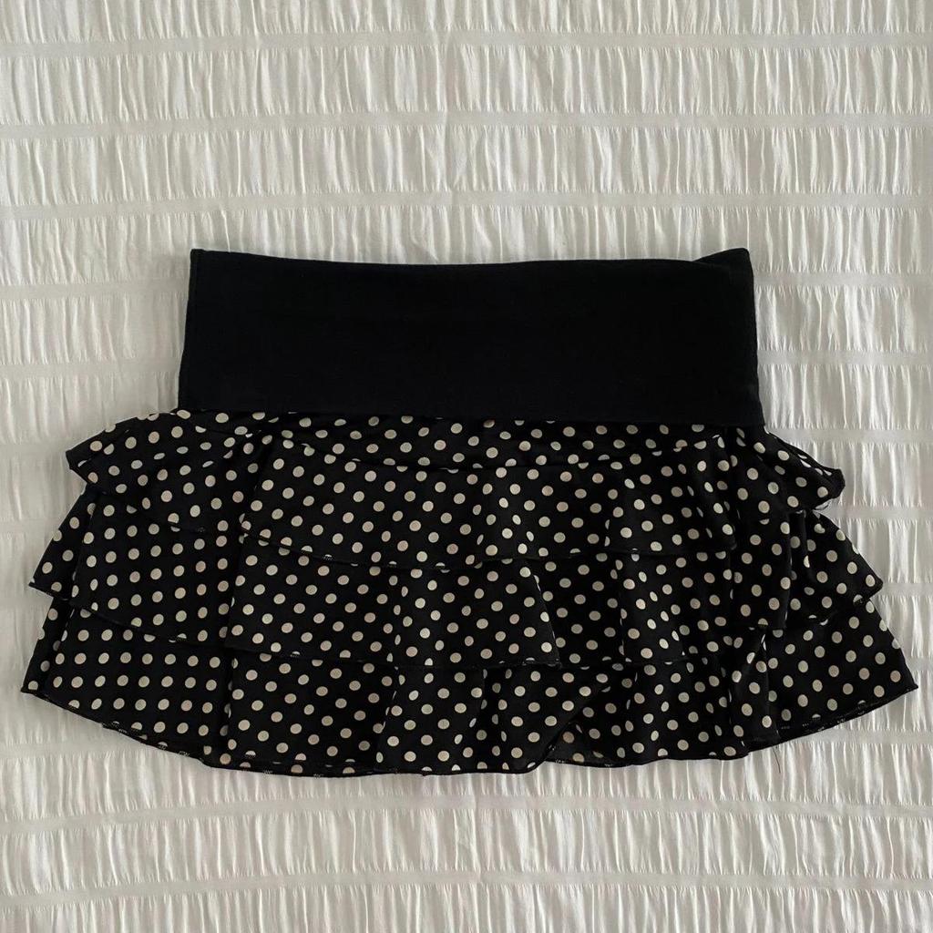 Cute sweet millennium Spice Girls lace mini skirt Trendy elegant Vintage Harajuku skirt subculture fashionable female Slim skirt