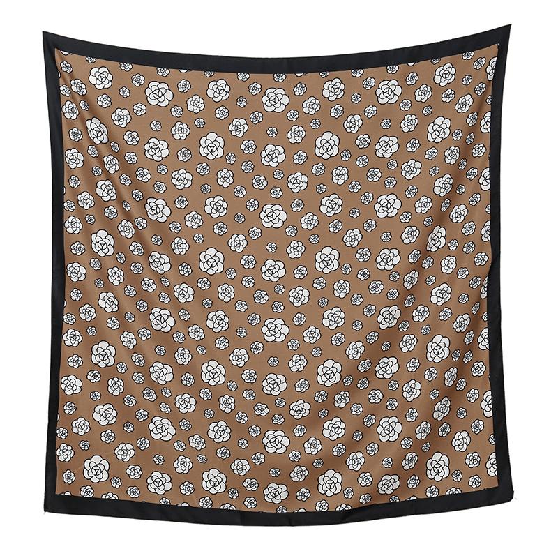 90*90cm Imitation Silk Square Scarf Printed Foulard Shawl Innovative Design Pattern Turban Polyster Headband Islamic Hijabs