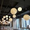 3D Moon Sphere Pendant Light with Three-Color Dimming