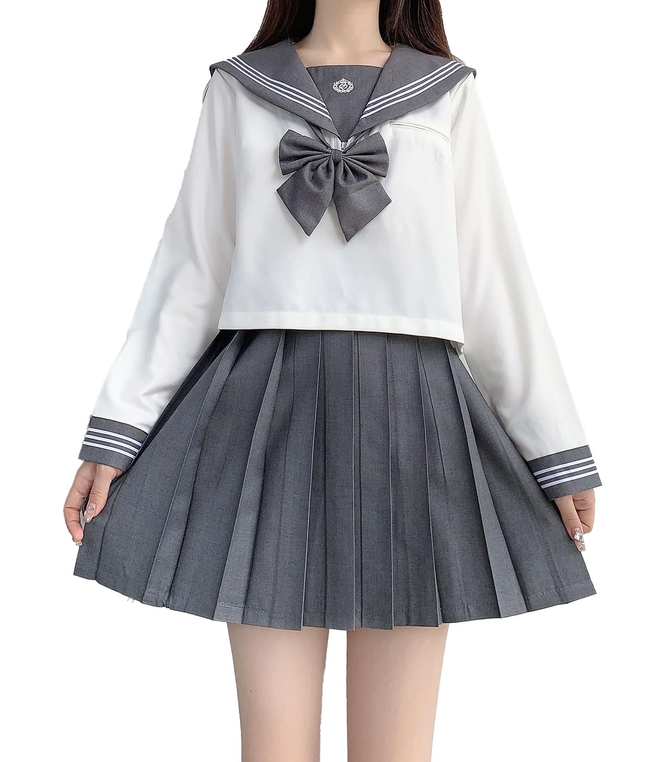 

Sailor JK High School High School Set [Cedar Eight] Униформа, Серый, Костюм, Униформа, Девочки, Косплей, 3 предмета (Длинный рукав, М)