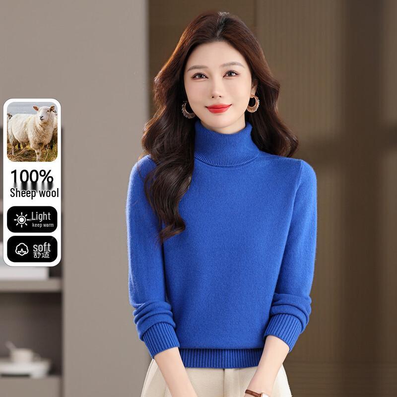 SNOWFLYING Women s 100% Merino Wool Turtleneck Sweater XL