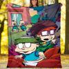 1pc Rugrats in paris2 Theme Blanket - Digital Print, Polyester, Cozy for All Seasons, Perfect for Outdoor, Camping, and Travel