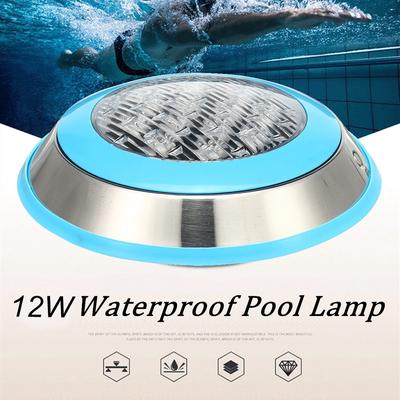 12W 304 Stainless Steel Led Swimming Pool Lights Underwater Lights Ip68 Waterproof Lamps RGB Piscina Lamp