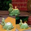 Ostern Kerze Stick Grün Kaninchen Huhn Kerze Stick Gelb Eierschale Schnecke Kerze Halter