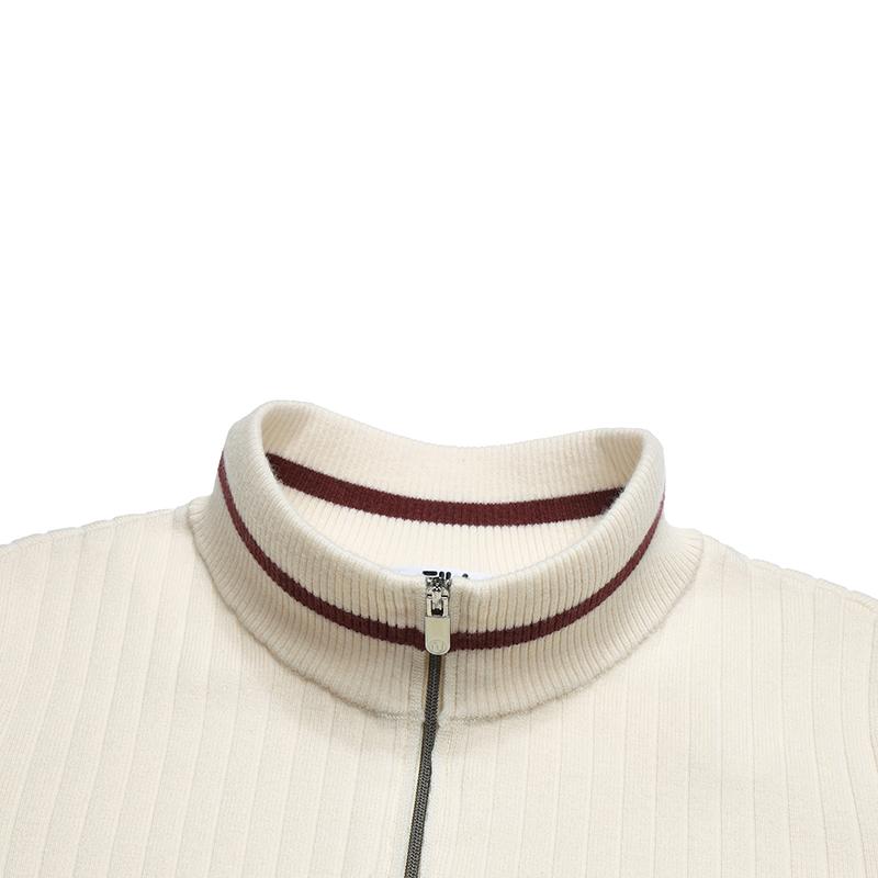 Fila Fashionable Minimalist Design Casual Warm Fitted Knit Sweater Women Sweater White F11W542401FIV