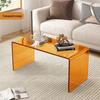 Transparent Acrylic Coffee Table - Nordic Side Table for Living Room, Bedroom, or Bay Window.