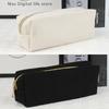 Vintage Simple Solid Color Corduroy Pencil Case Large Capacity Stationery Storage Bag School Supplies