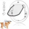 Pet Cat Dog Door Transparent 4 Way Locking Cat Doors Pet Door Cat Kennel Pet Door for Cats Small Dogs Puppy Access Hole Supplies