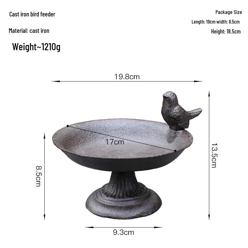 

Ретро американская чугунная кормушка для птиц, украшение для дома, сада или балкона