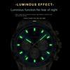 Topmarke Multifunktionale Herrenuhr Stahlband Leuchtend Quarz Kalenderuhr