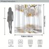 1 Piece Orchid Shower Curtain - White And Yellow Flowers Floating On The Water Delicate Petals Polyester Fabric Machine Washable