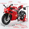 1/9 Skala Ducati Panigale V4S Off Road Motorsykkel Legering Støpt Motorsykkelmodell Lyd & Lys Skrivebordsdekorasjon Utstillingsserie Gaver