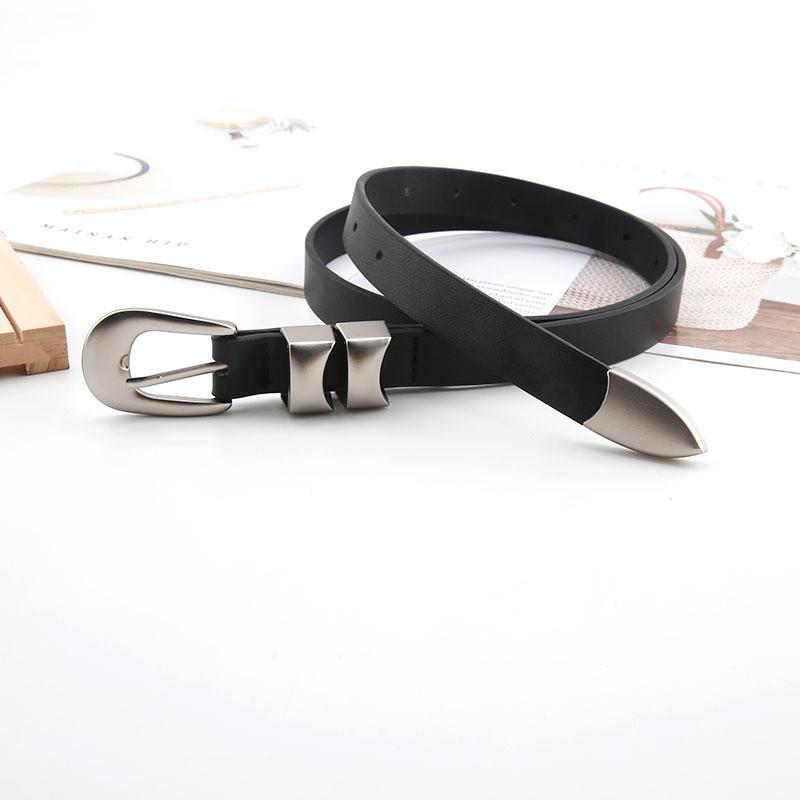 Korean Style Womens Slim Pu Belt With Alloy Pin Buckle For Summer Fashion