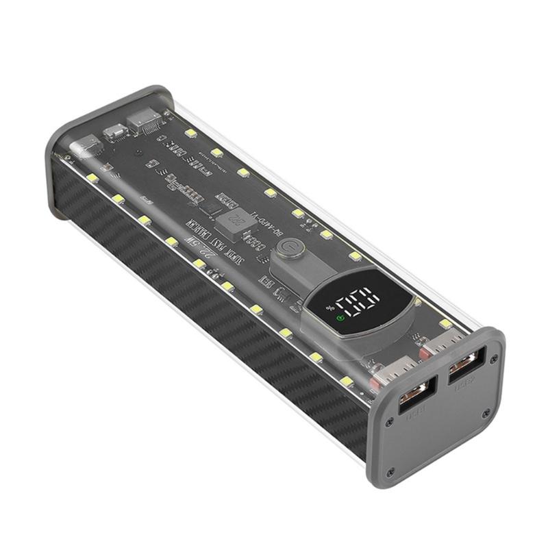 Cutie de stocare baterii 21700 cu 4 sloturi fără lipit, port de încărcare super rapidă, carcasă portabilă PowerBank DIY cu protecții sigure