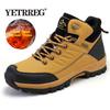 Marke Winter Herren Schneestiefel Warme Plüsch Herrenstiefel Wasserdichte Leder Stiefeletten Outdoor Rutschfeste Herren Wanderschuhe Sneakers