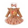 Infant Toddler Long-Sleeve Romper & Skirt Set
